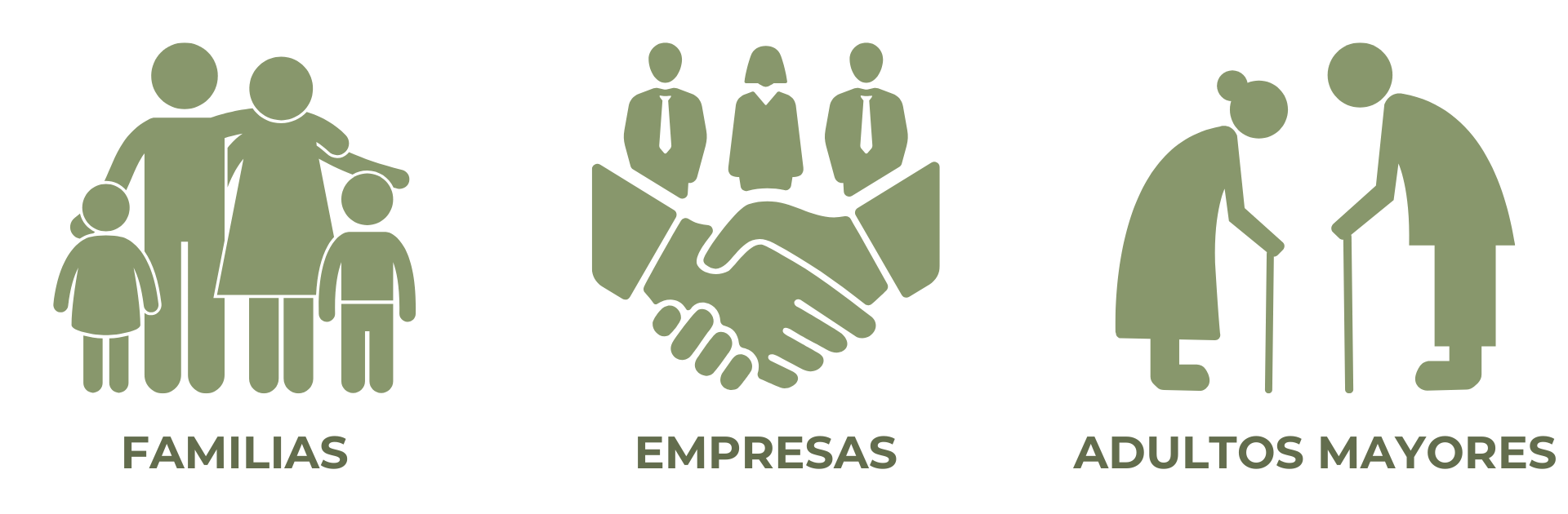 Familias, empresas y adultos mayores